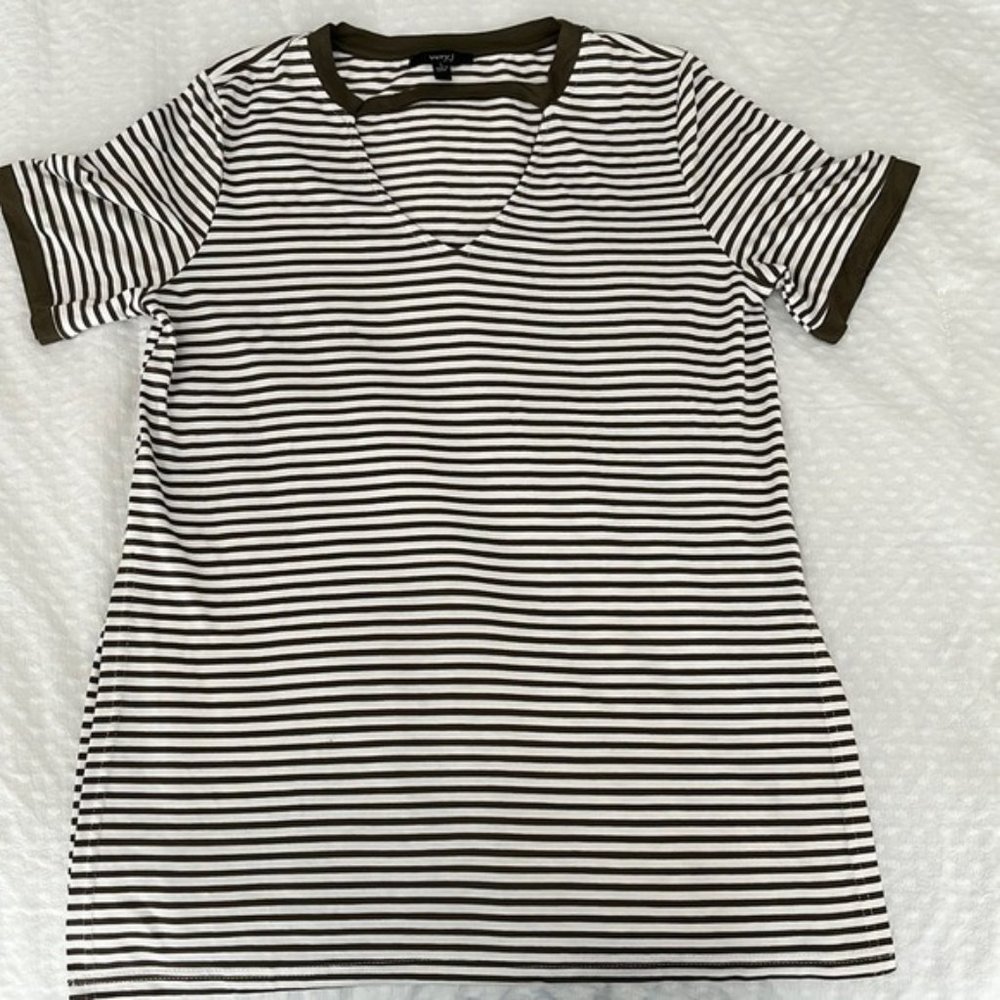 Olive Green striped shirt
